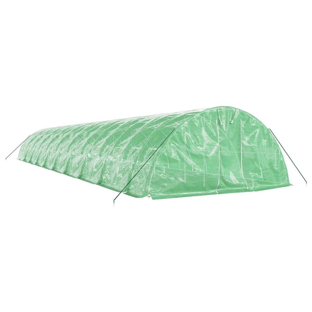 Vidaxl tuinkas con telaio in acciaio 100 m² 20x5x2,3 m verde