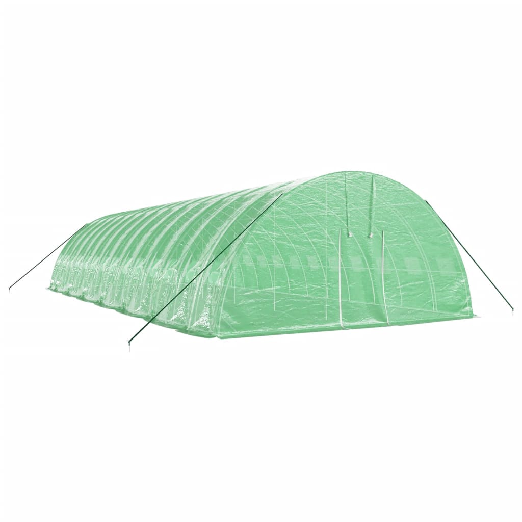 Vidaxl tuinkas con telaio in acciaio 84 m² 14x6x2,85 m verde