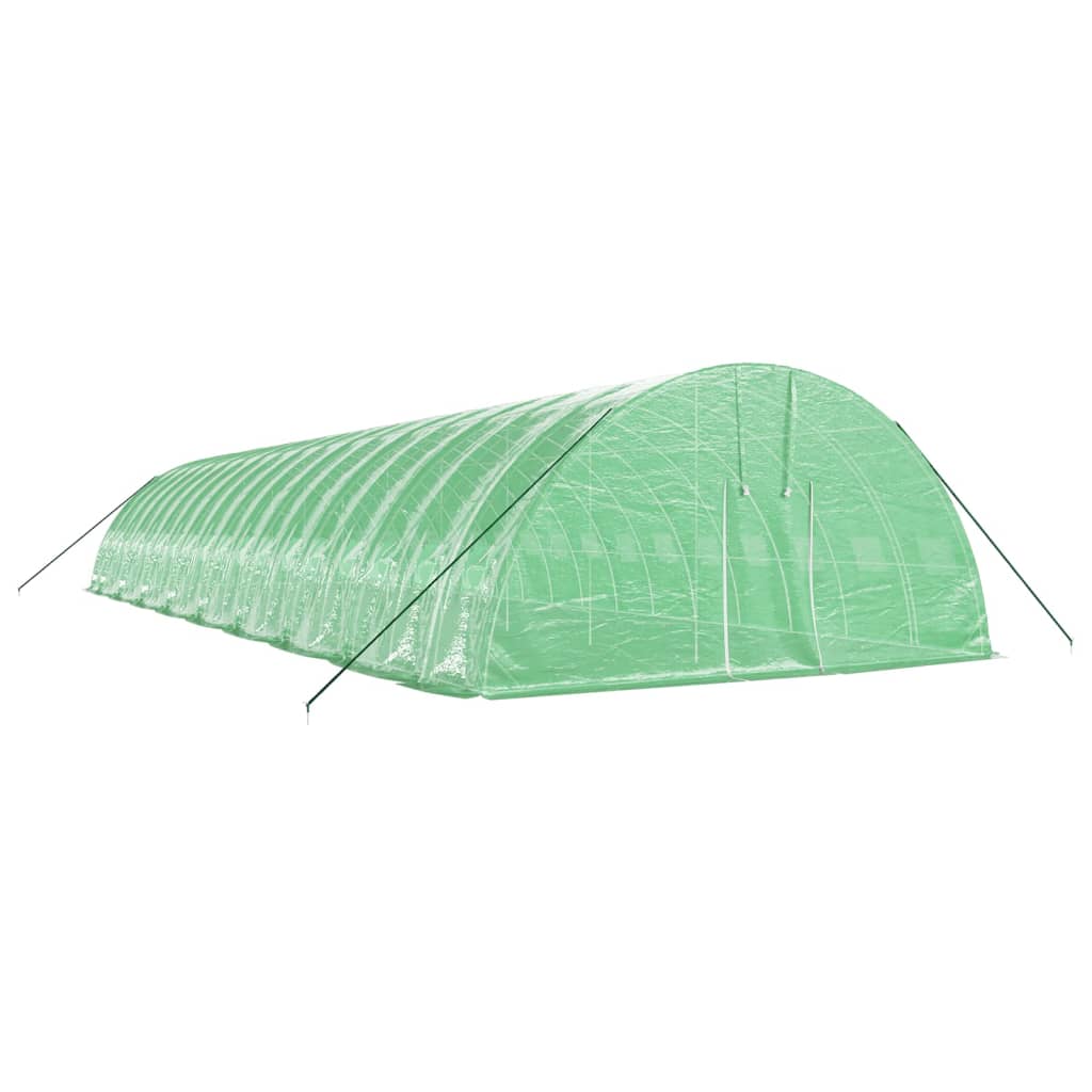 Vidaxl tuinkas con telaio in acciaio 108 m² 18x6x2,85 m verde