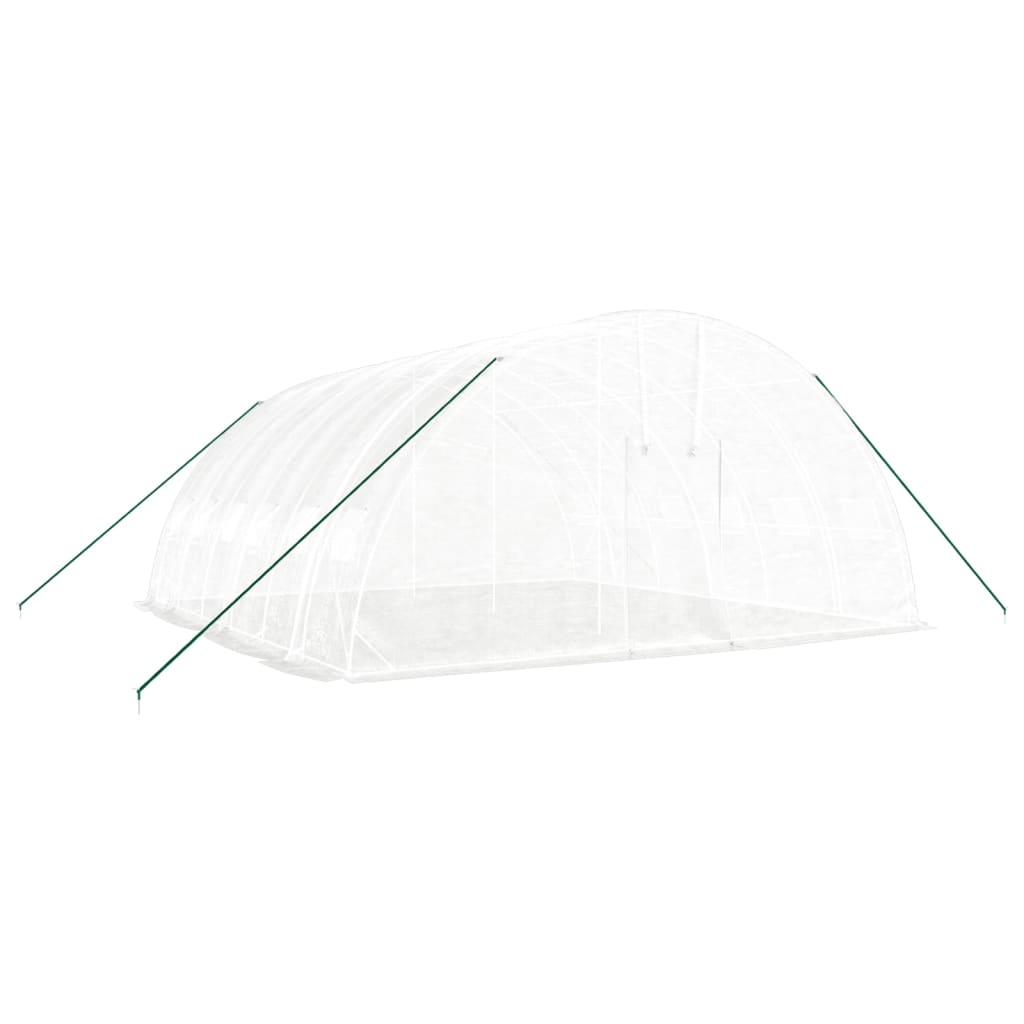 VidaXL Tuinkas met stalen frame 36 m² 6x6x2,85 m wit