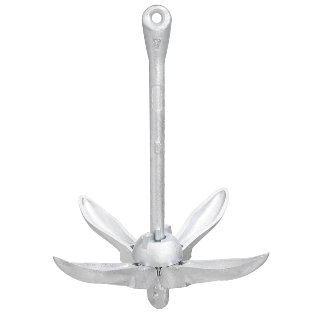 Vidaxl plegable 4 kg de plata galvanizada térmicamente galvanizada