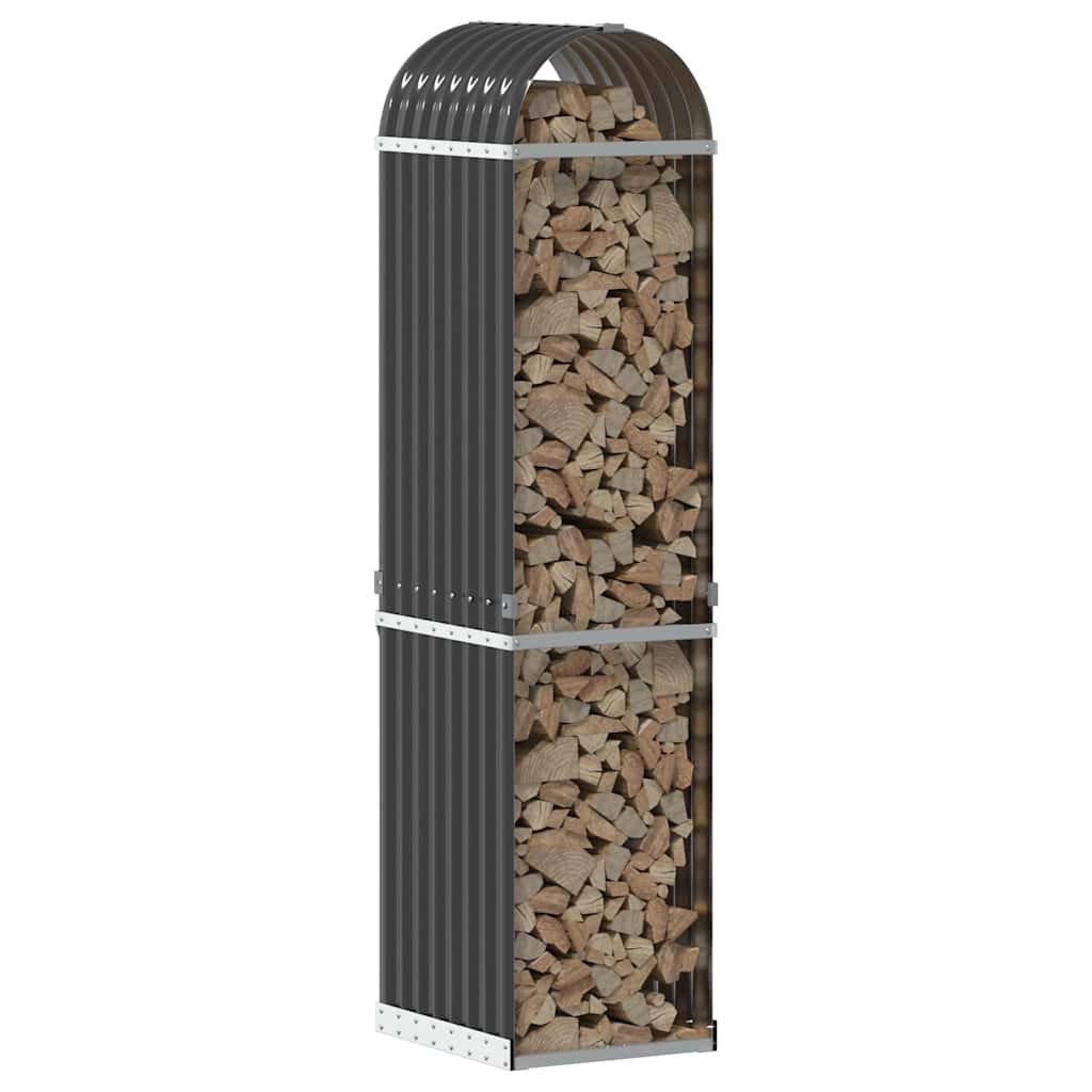 Vidaxl houthouder antraciet 40x45x170 cm gegalvaniseerd staal