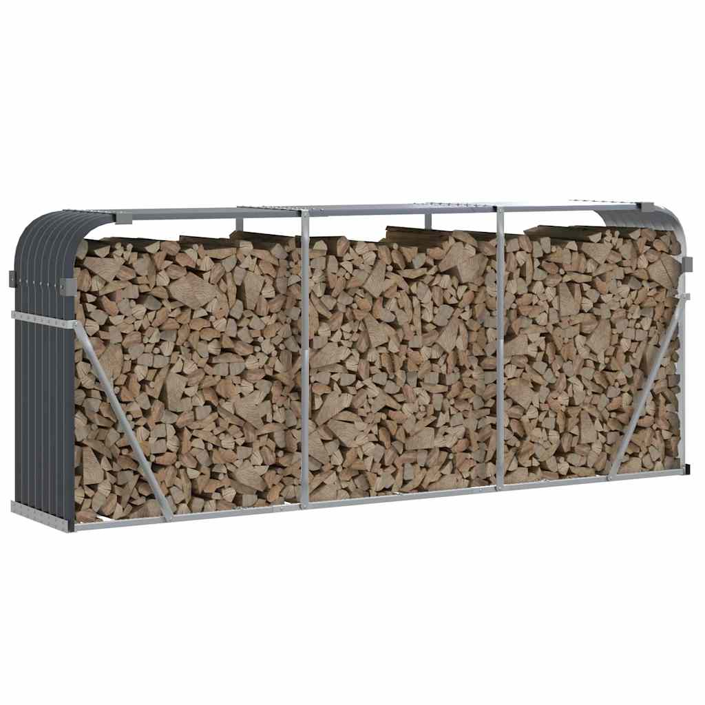Vidaxl houthouder antraciet 234x45x100 cm gegalvaniseerd staal