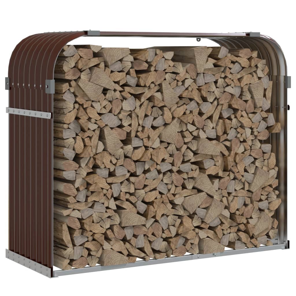 Vidaxl Firewood Storage 120x45x100 cm in acciaio zincato