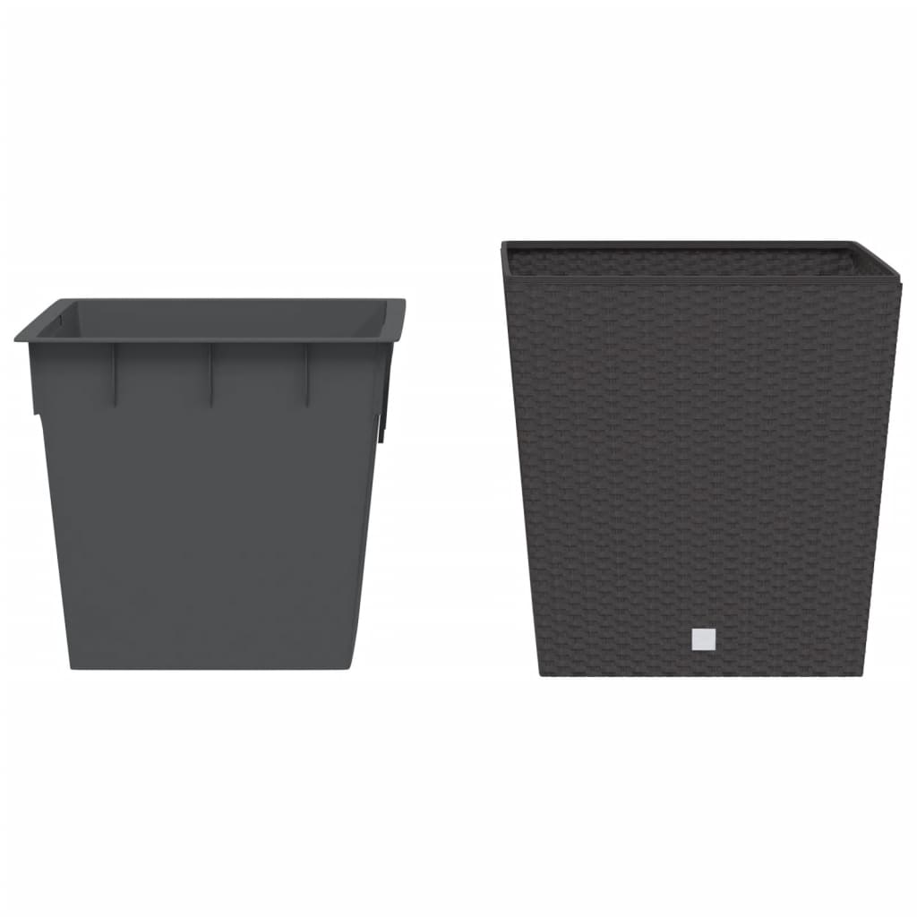 Planificador de Vidaxl con aspecto de ratán Bak extraíbles 37 64 L PP Brown
