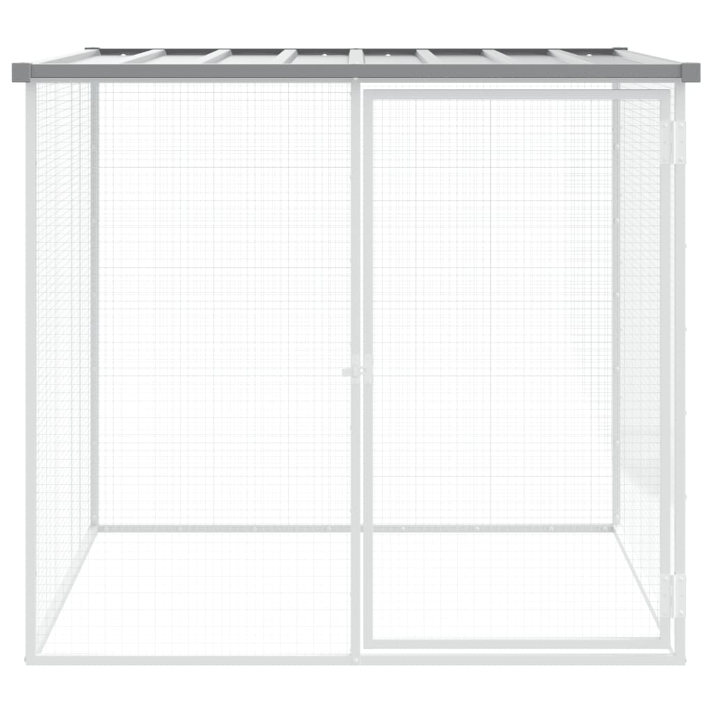 Vidaxl Chicken Coop con techo de 103x98x90 cm de acero galvanizado gris claro