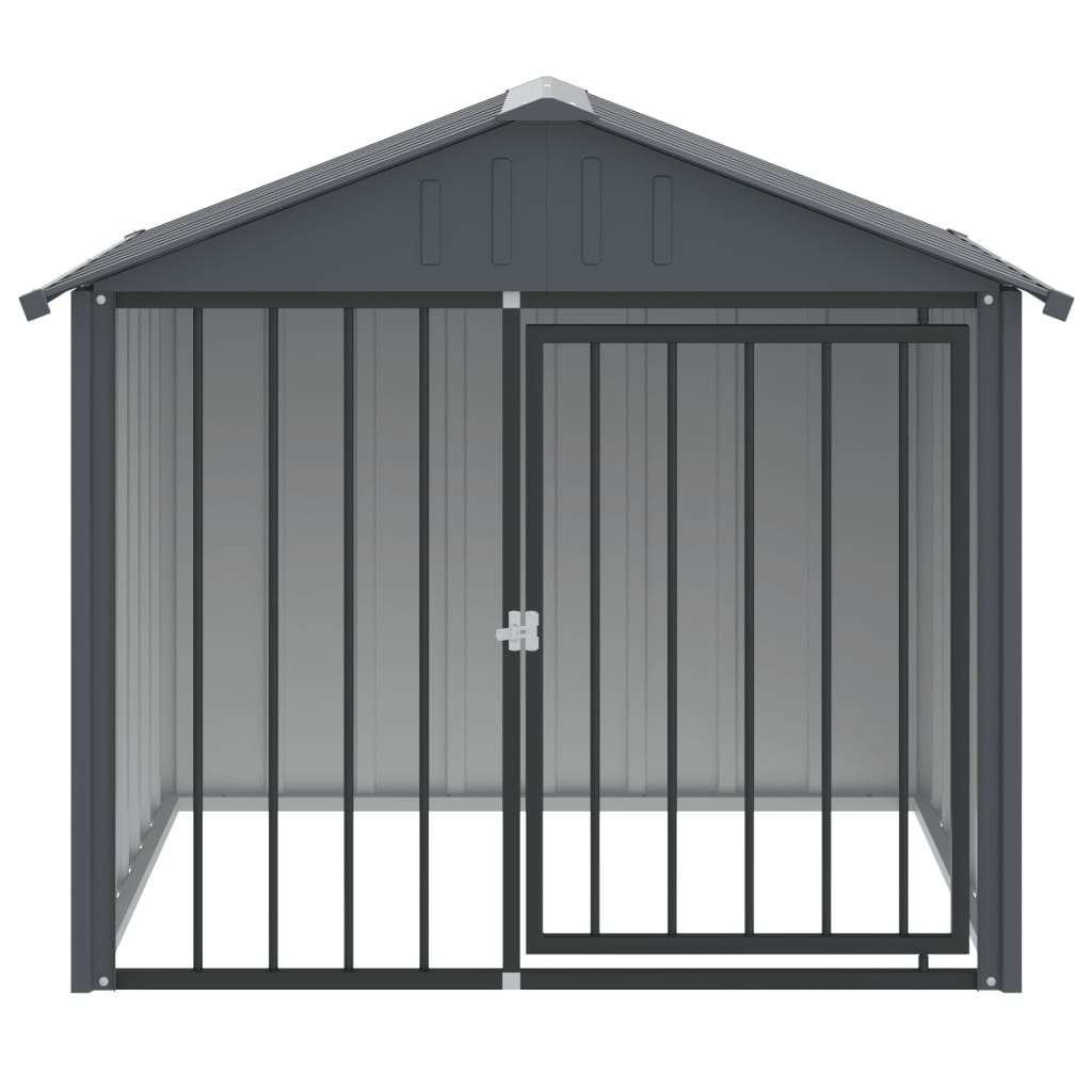 Vidaxl loft con techo 117x103x102 cm de acero galvanizado negro