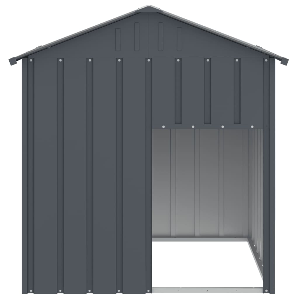 Vidaxl Loft con techo 117x1033x123 cm de acero galvanizado antracita