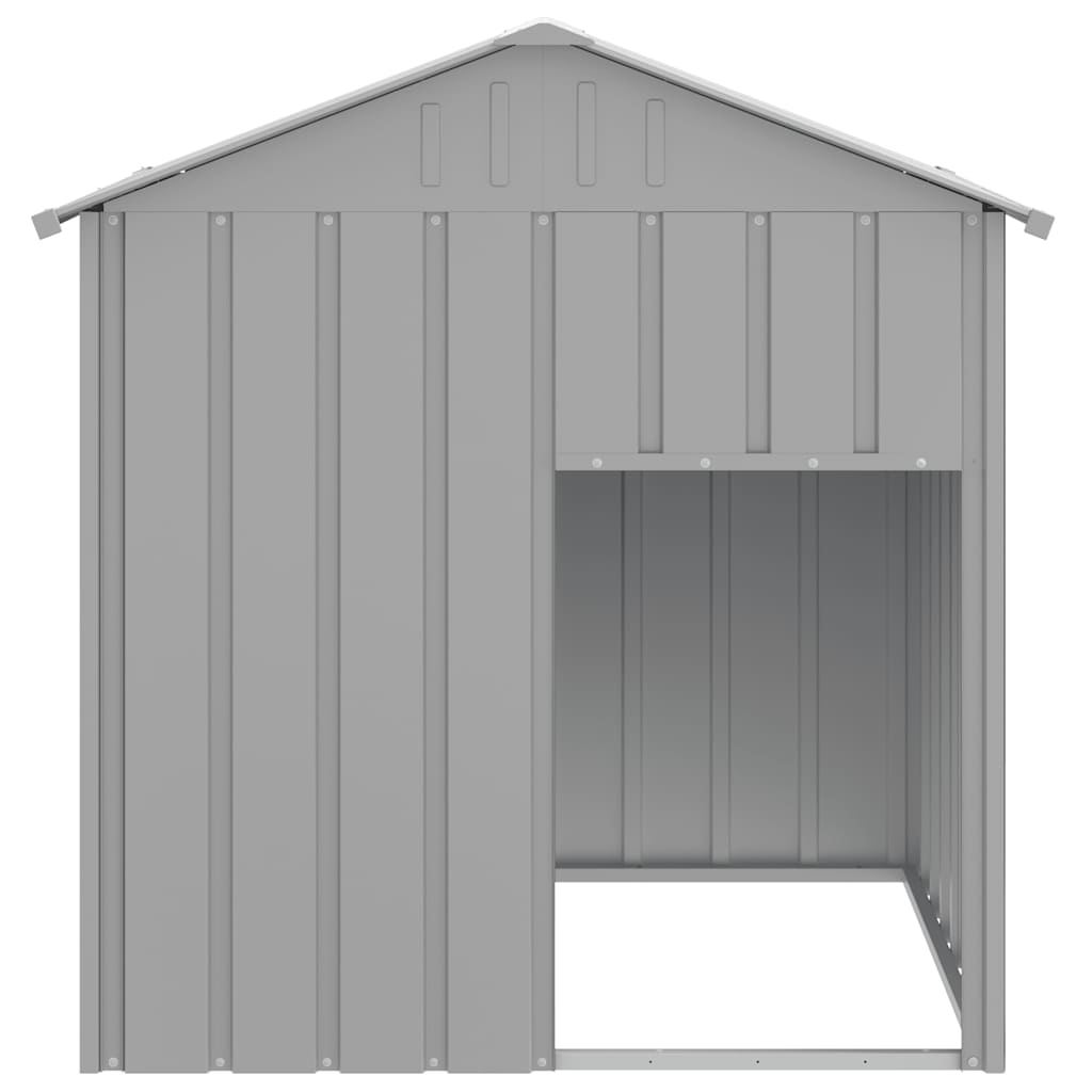 Vidaxl loft con techo 117x1033x123 cm de acero galvanizado
