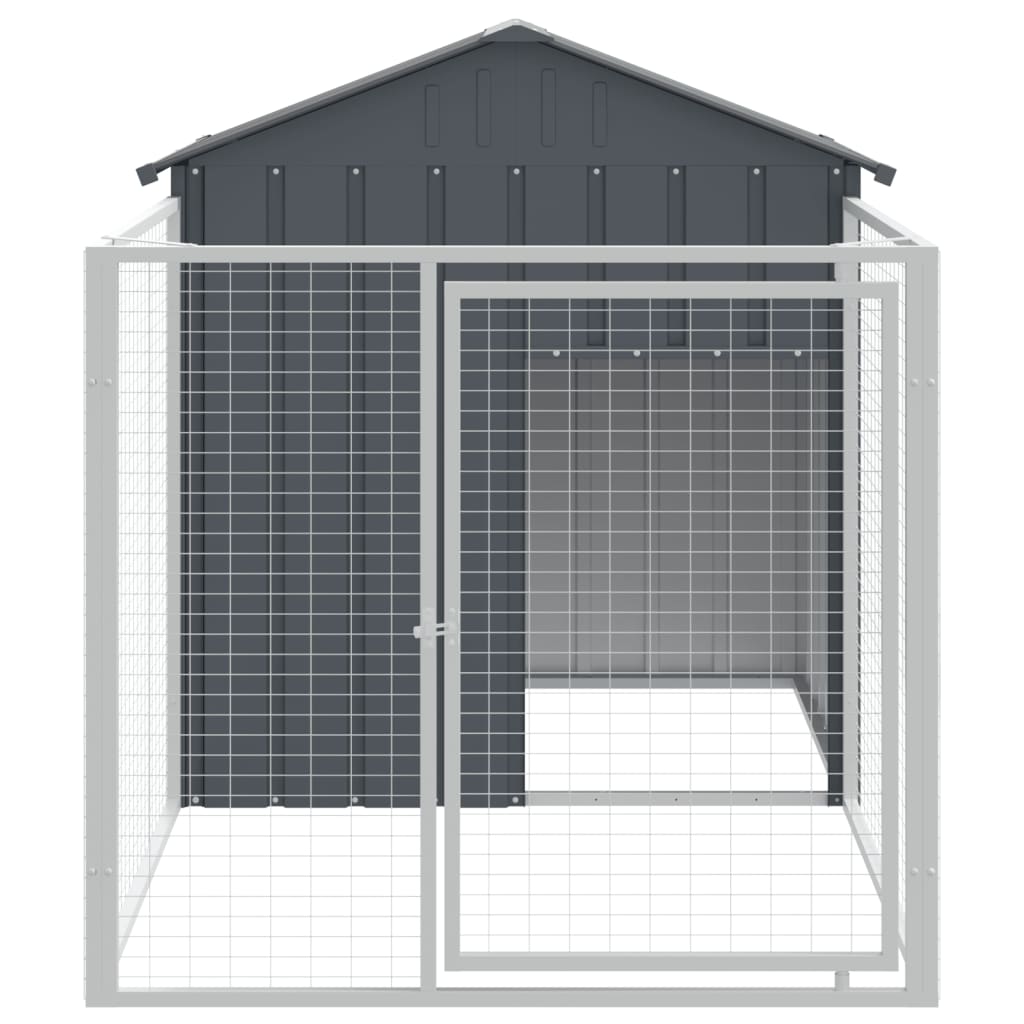 Vidaxl Loft con techo 117x201x123 cm de acero galvanizado antracita