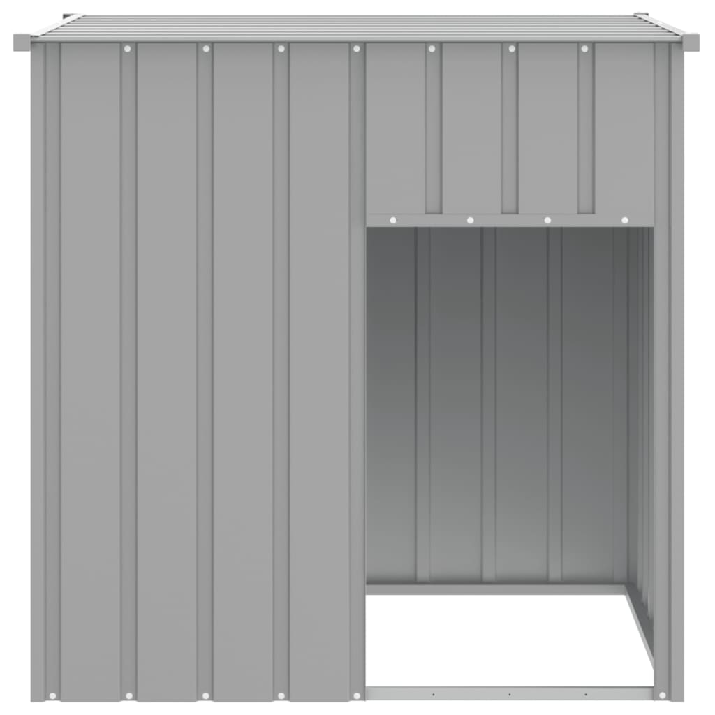 Vidaxl hondenhok met dak lichtgrijs 110x103x109 cm gegalvaniseerd staal