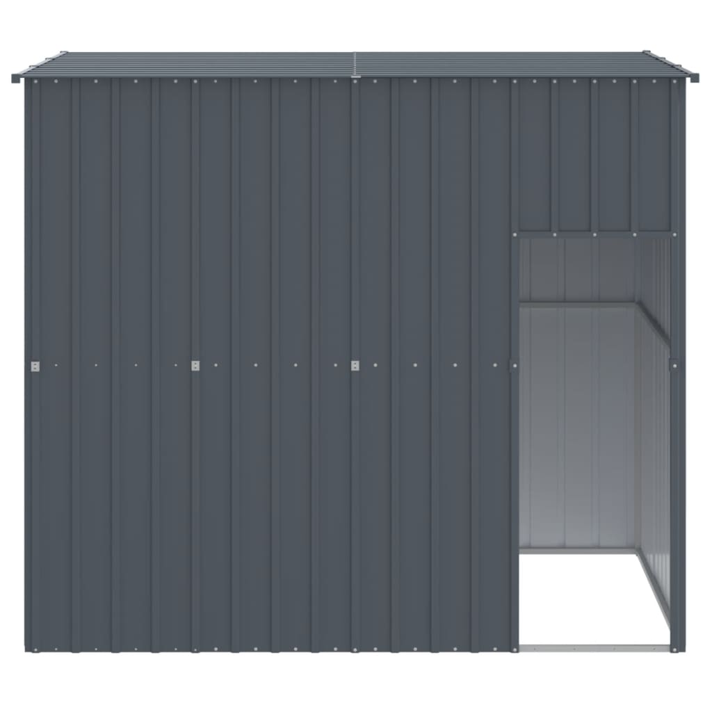 Vidaxl loft con techo 214x153x181 cm de acero galvanizado antracita