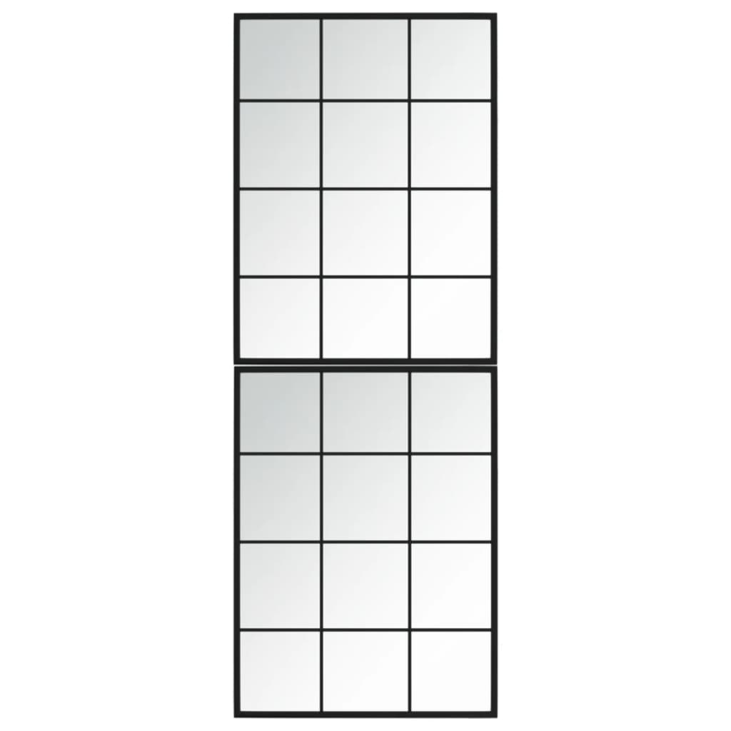 Specchi da parete Vidaxl 2 ST 80x60 cm in metallo nero