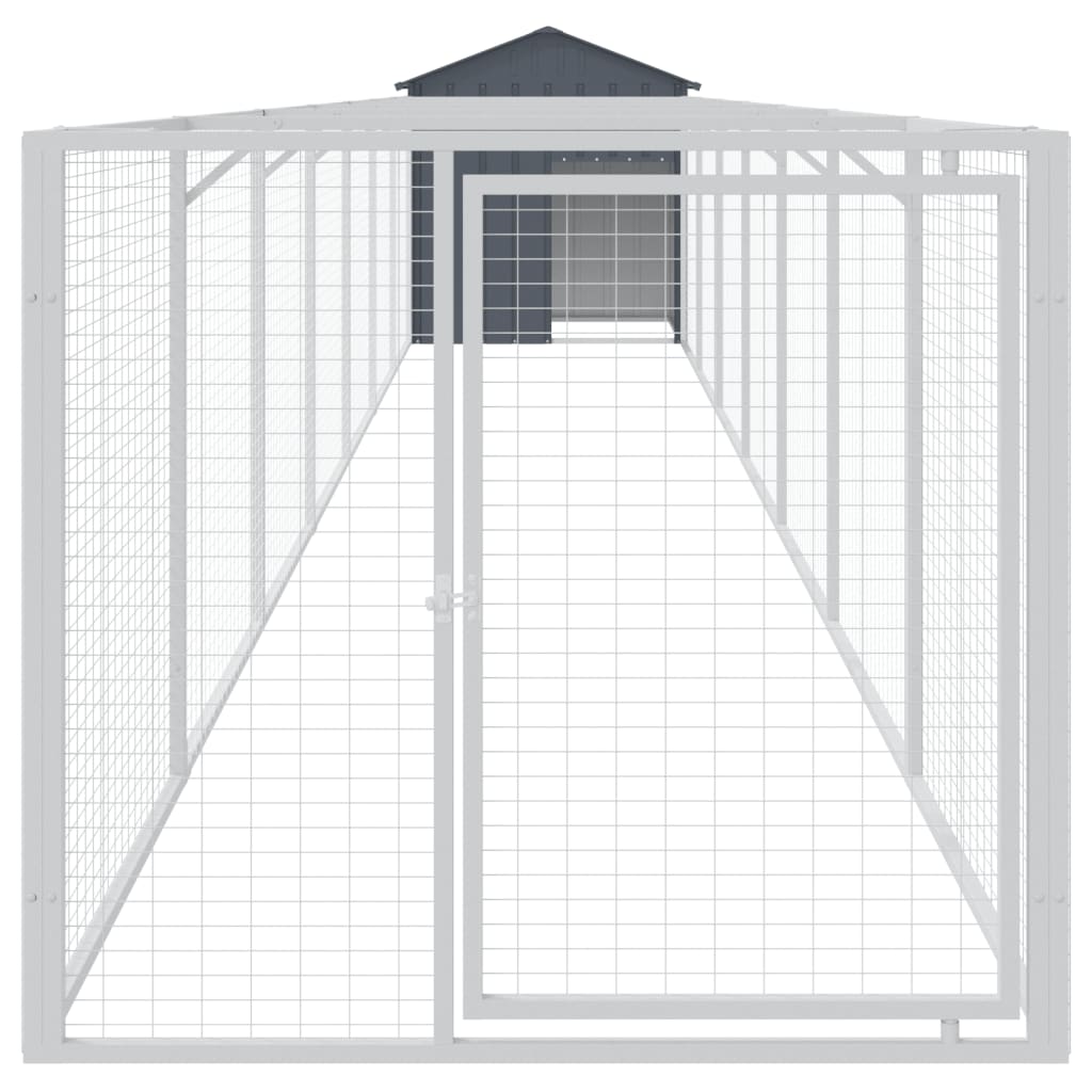 Vidaxl Loft con techo 117x813x123 cm de acero galvanizado antracita