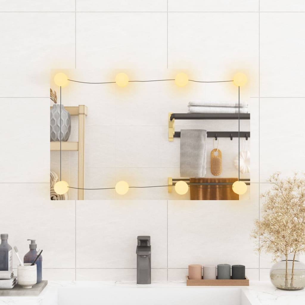 Espejo de pared Vidaxl con LED rectangular 40x60 cm de vidrio