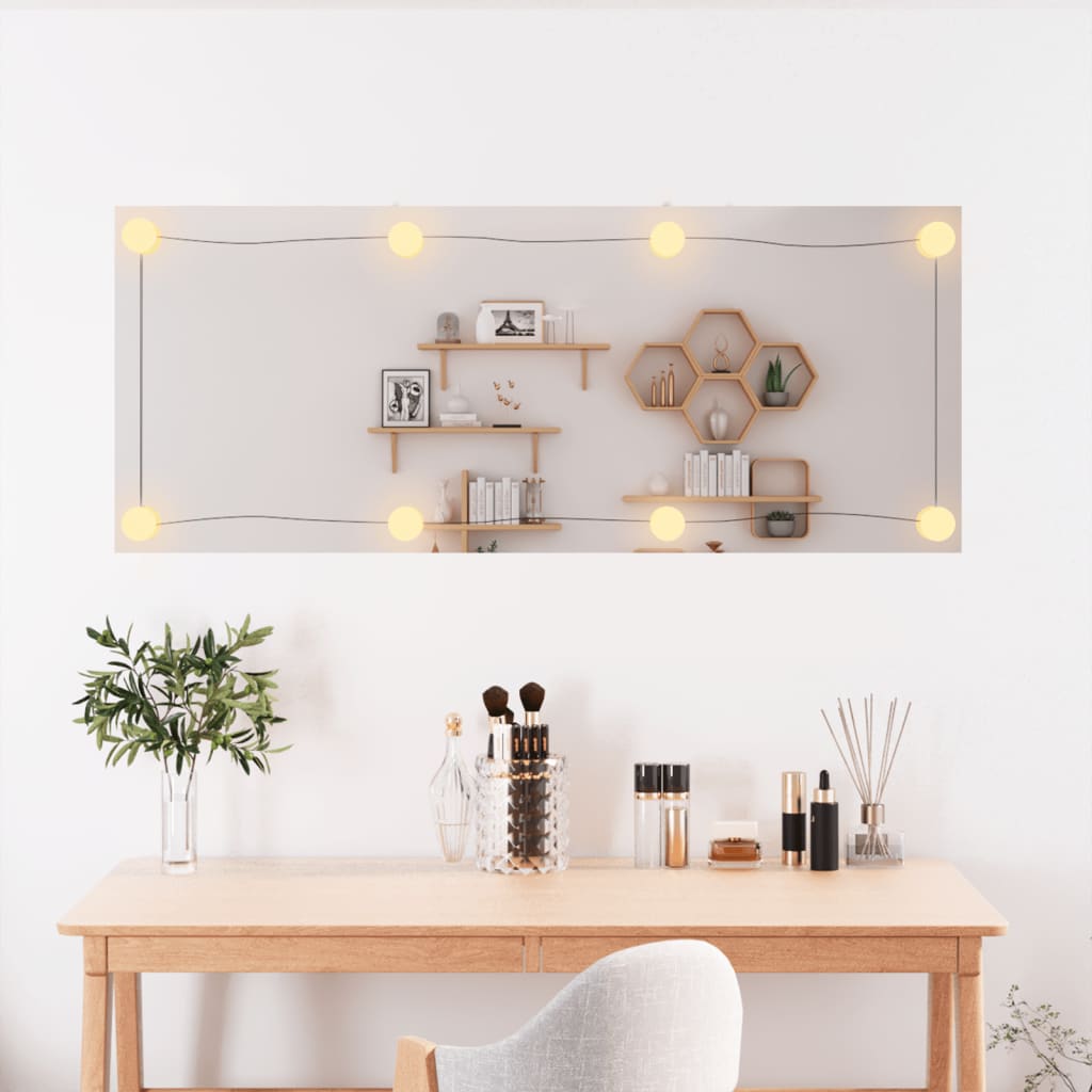 Espejo de pared Vidaxl con LED rectangular 40x100 cm de vidrio