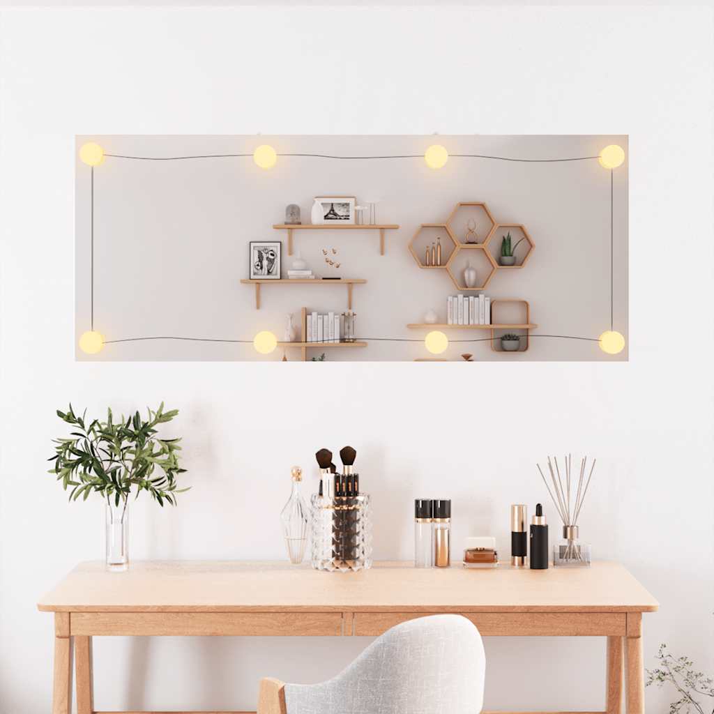 Espejo de pared Vidaxl con LED rectangular 40x100 cm de vidrio