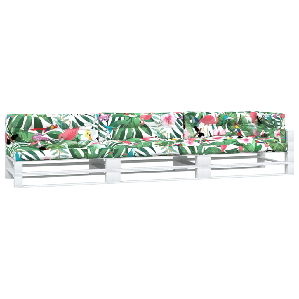 Vidaxl Pallet Cushions 7 St Fabric multi -colorato