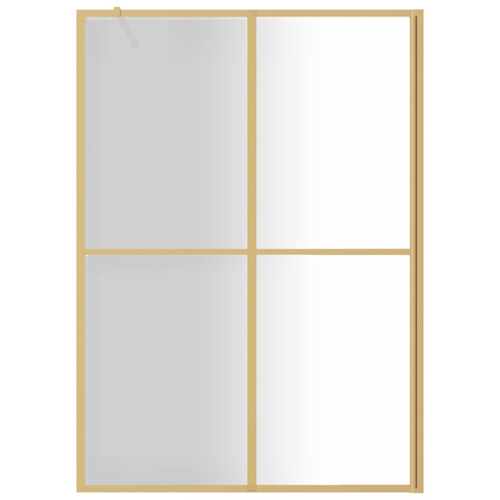 Vidaxl Walk-In Show-In Wall trasparente 140x195 cm ESG Glass Gold Coloted