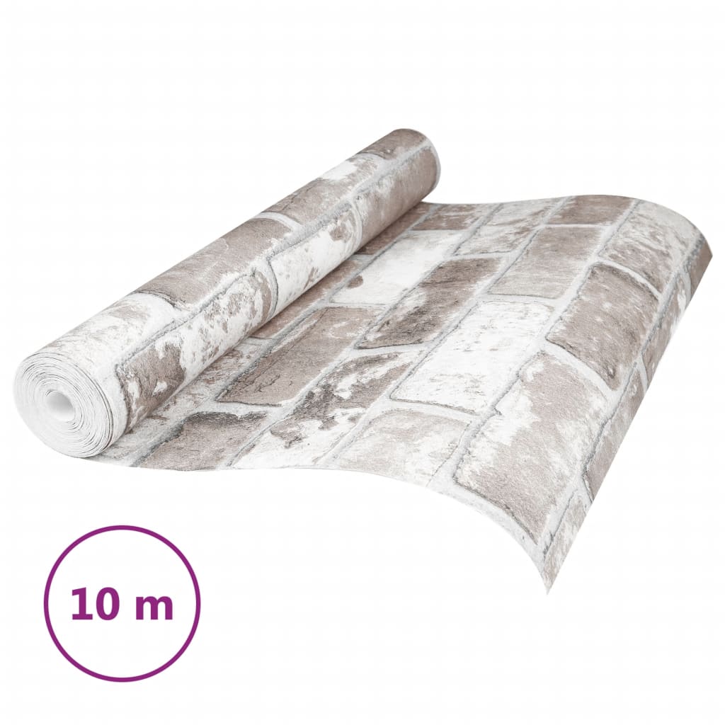Wallpaper Vidaxl Fore's Wallpaper 3D Brick Pattern 10x0,53 m grigio