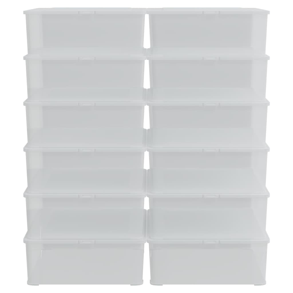 Cajas de almacenamiento de Vidaxl 12 st apilable 5 l de plástico