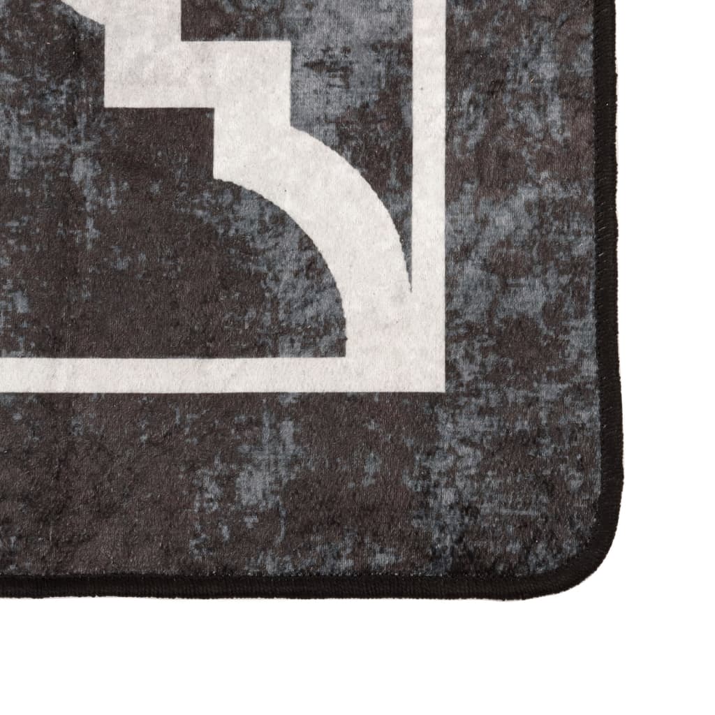 Tappeto vidaxl lavabile antiscivolo 80x150 cm bianco e nero