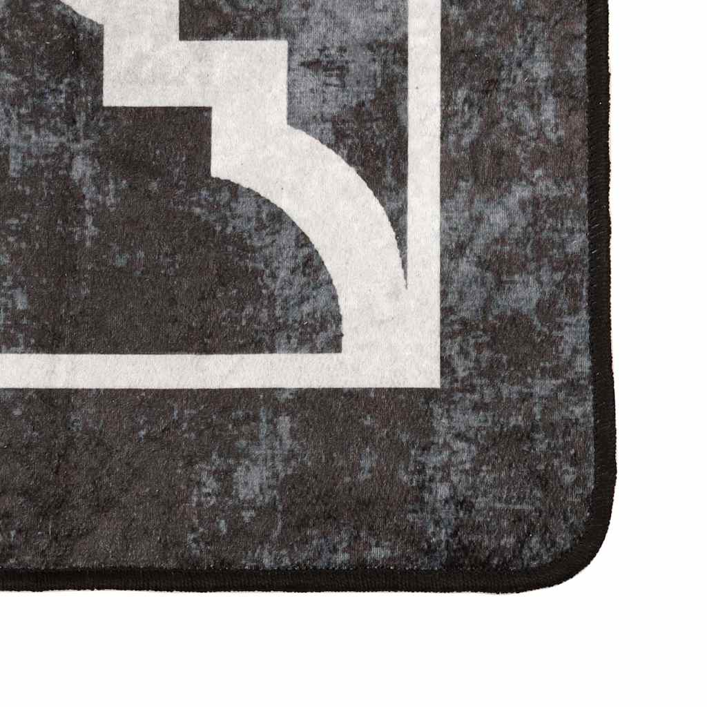 Tappeto vidaxl lavabile antiscivolo 160x230 cm bianco e nero