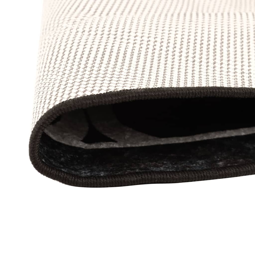 Tappeto vidaxl lavabile antiscivolo Ø 120 cm bianco e nero