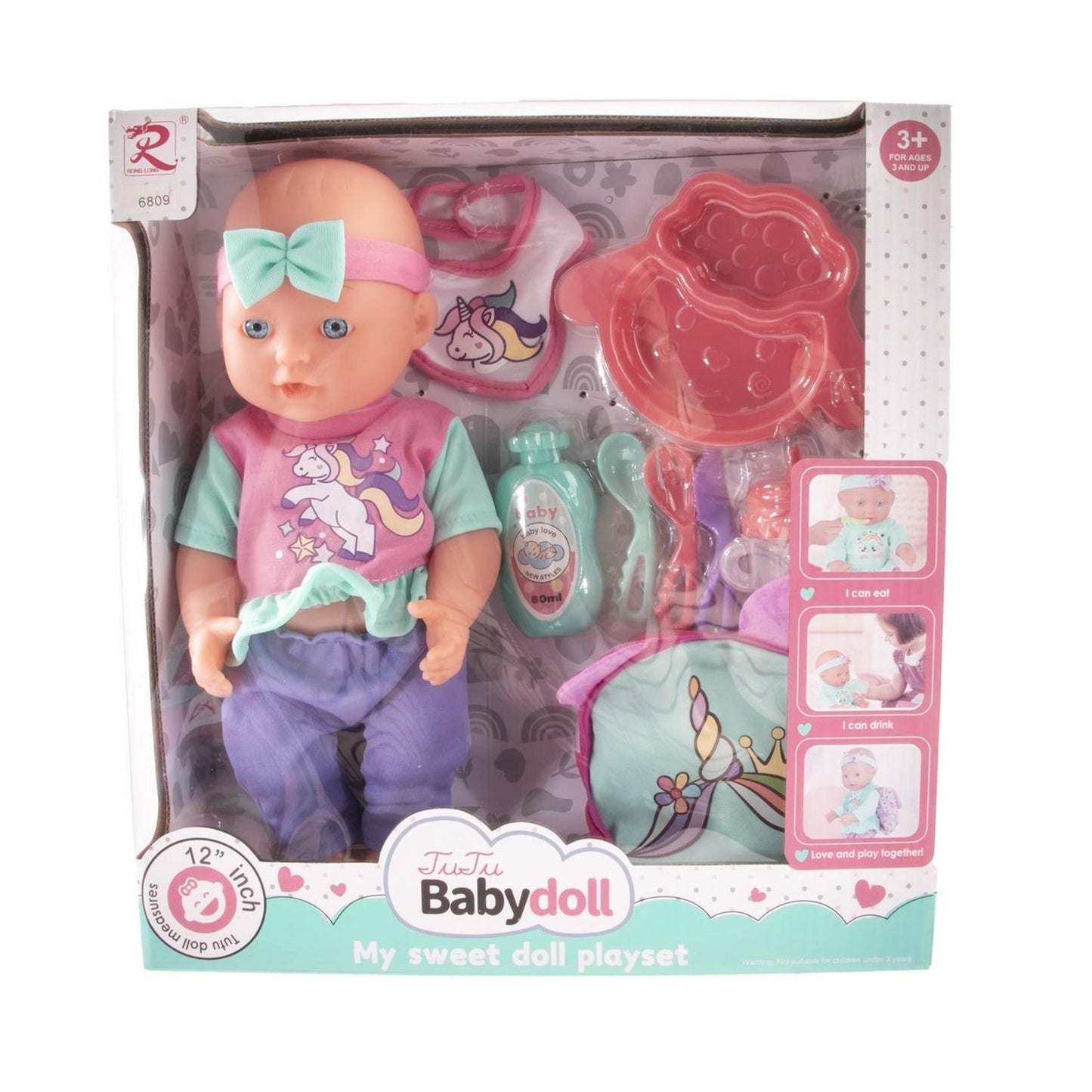 Muñeca Jonotoys con accesorios 26 cm