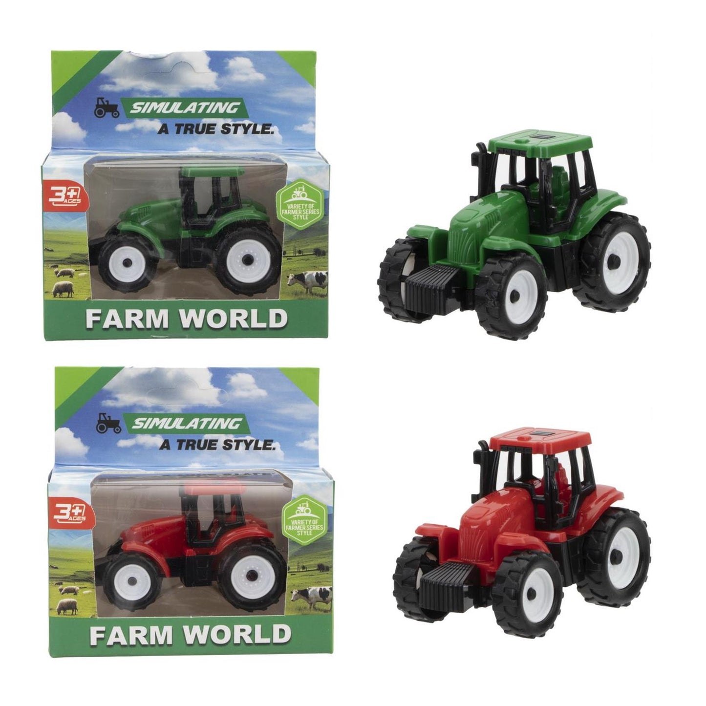Jono juguetes tractor rueda libre 7cm