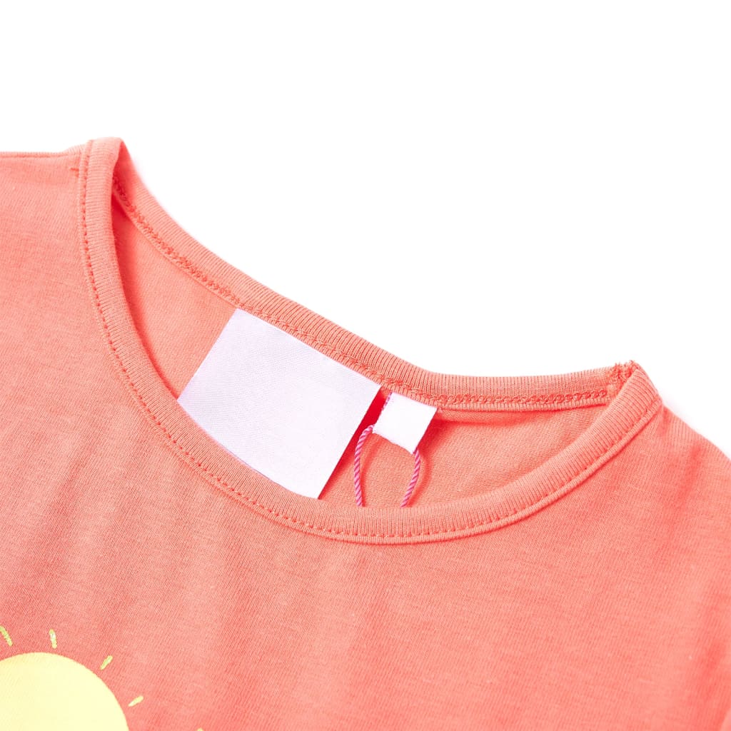 Vidaxl kindershirt 128 koraalkleurig