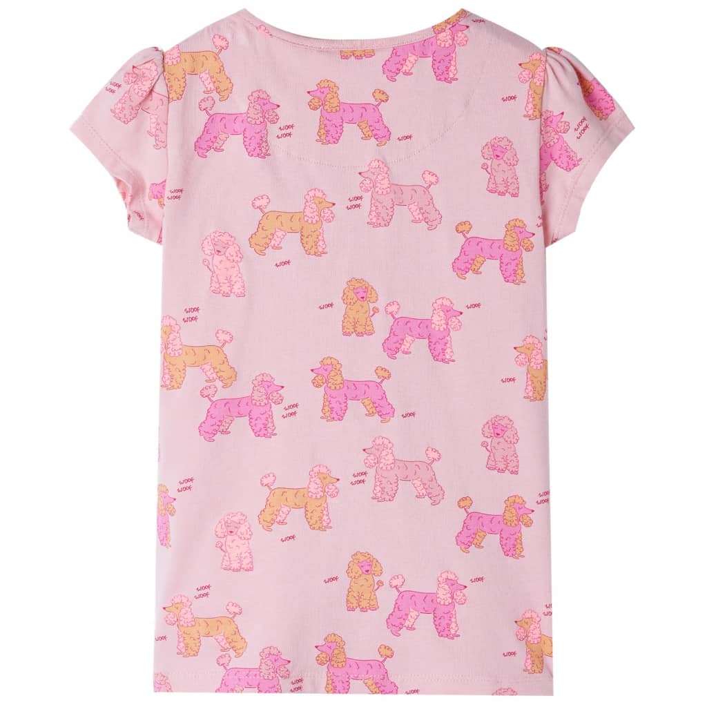 Pigiama per bambini Vidaxl con maniche corte 92 rosa chiaro