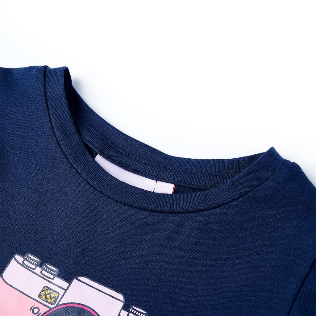 Vidaxl Children's Shirt 116 Navy Blue