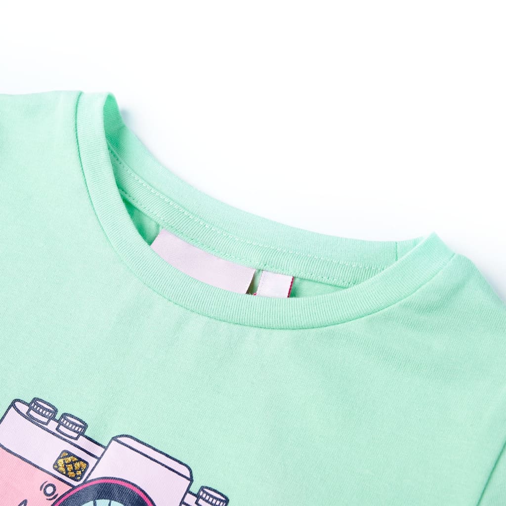 Camicia per bambini Vidaxl 116 verde brillante