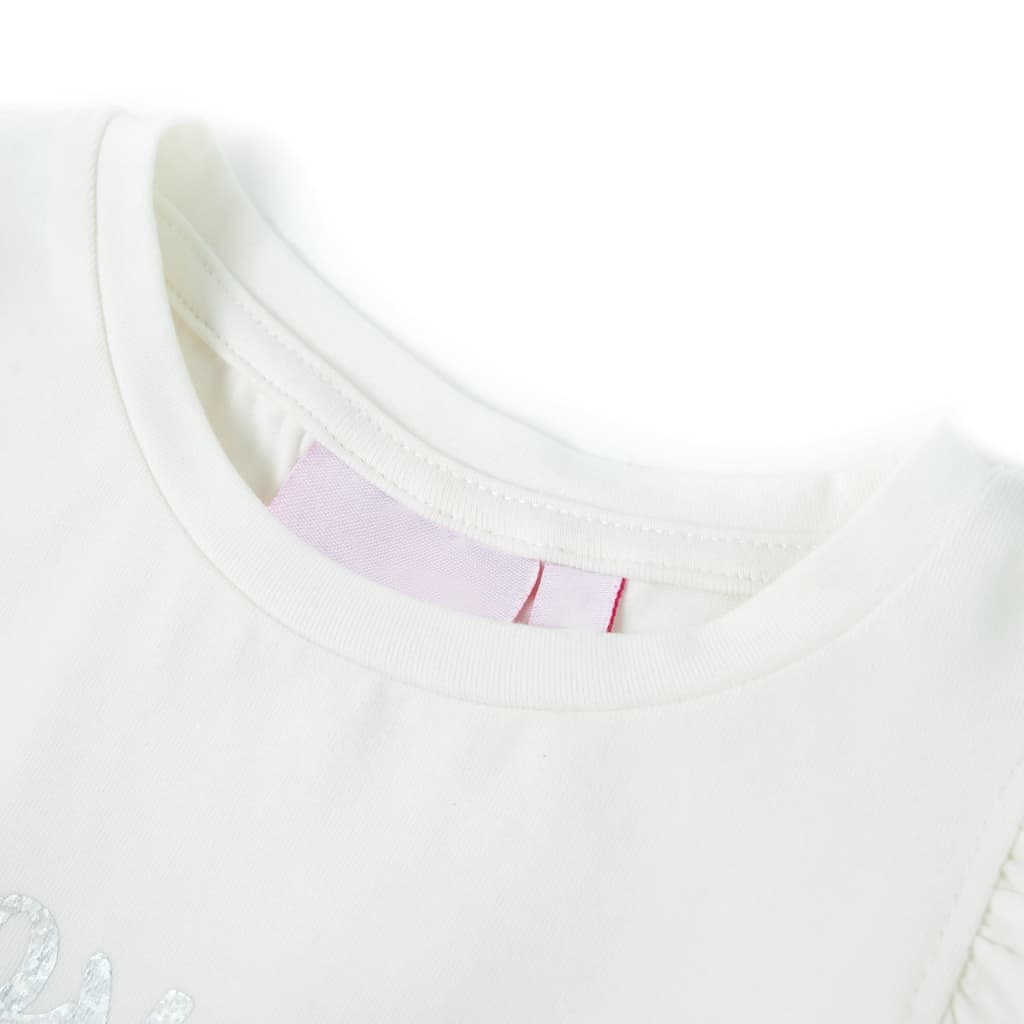 Camicia per bambini Vidaxl con volant 104 bianchi