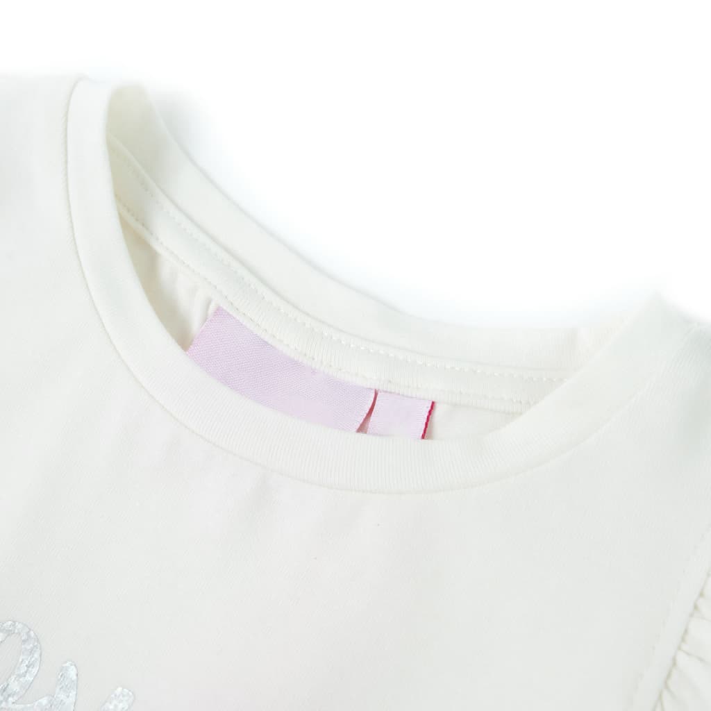 Camicia per bambini Vidaxl con volant 116 bianchi