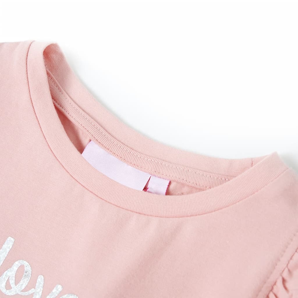 Camicia per bambini Vidaxl con volant sulle maniche 104 rosa chiaro