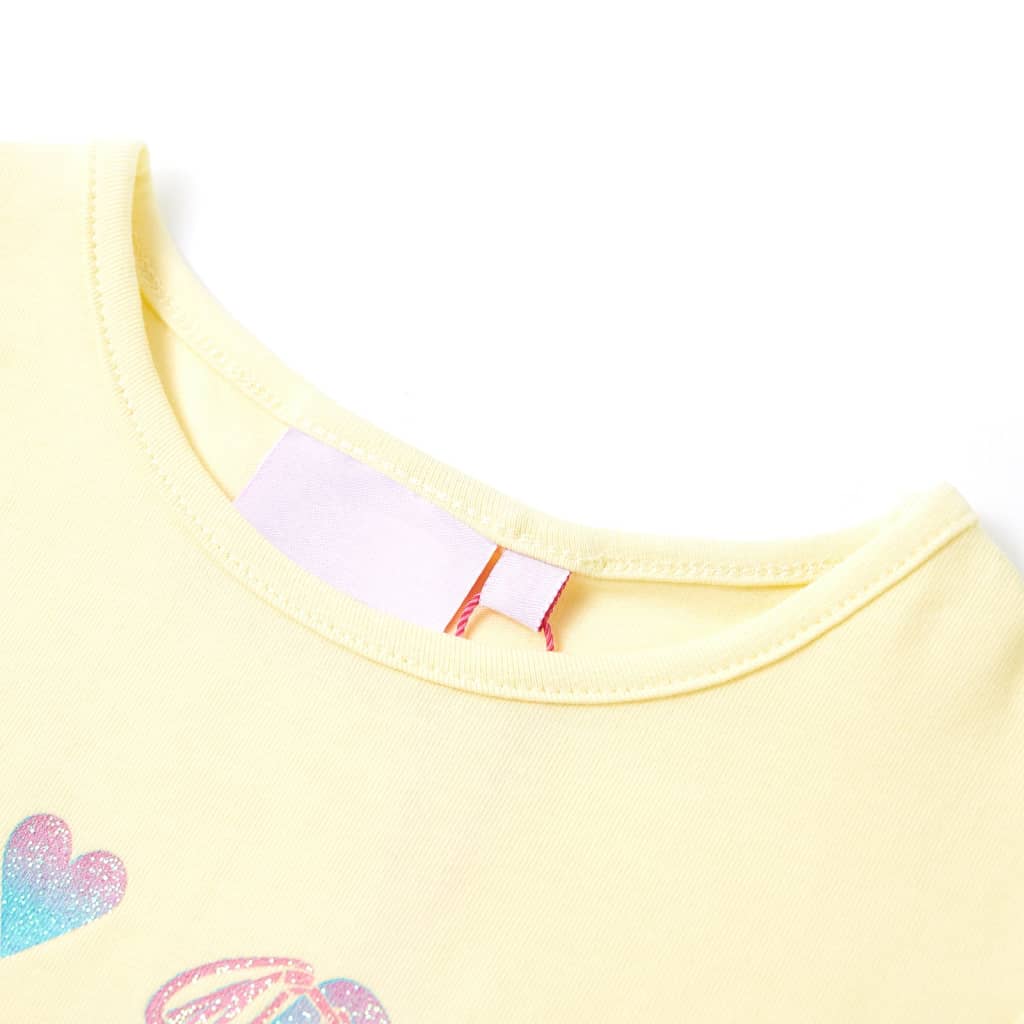 Camicia per bambini Vidaxl 92 giallo morbido