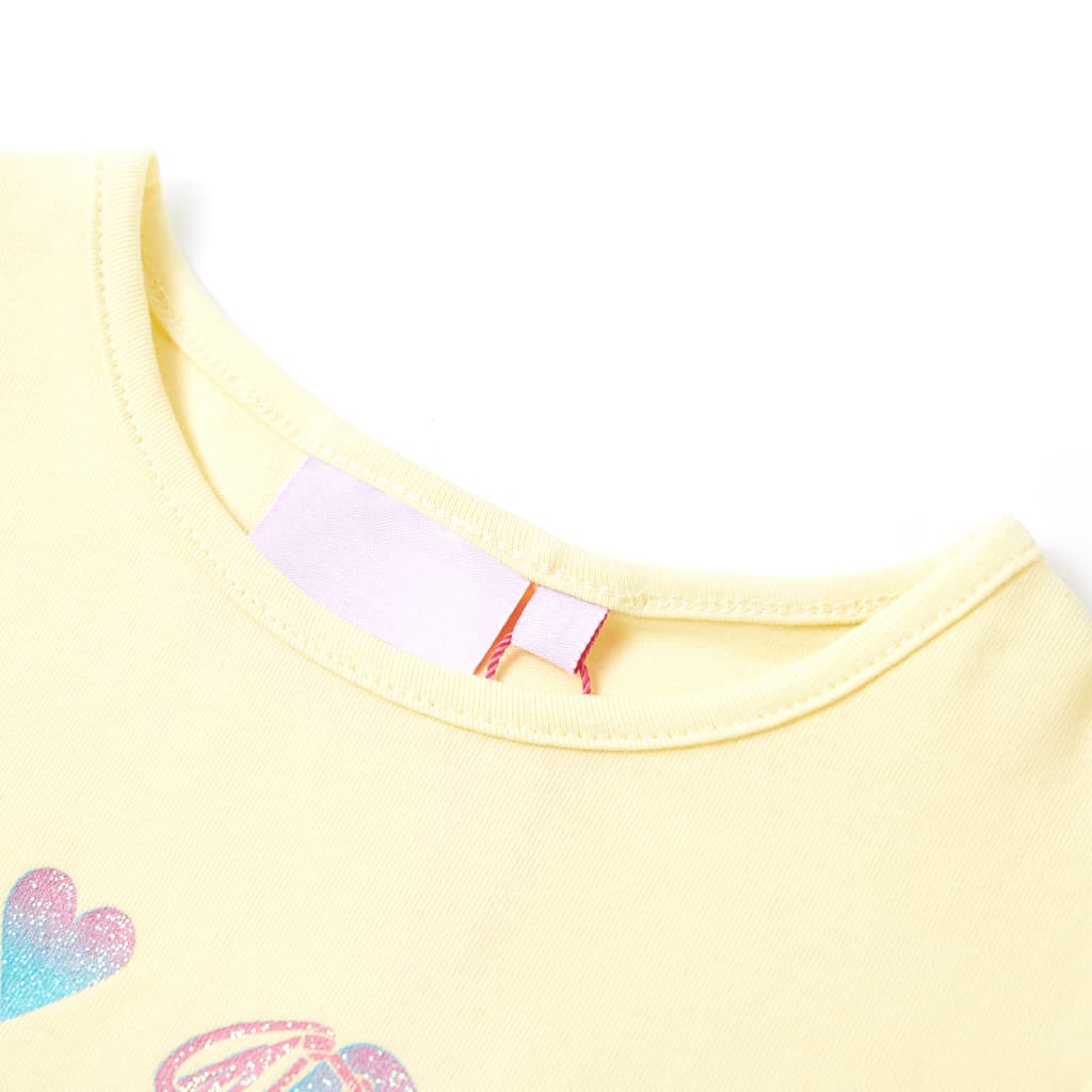 Vidaxl Camisa para niños 116 Amarillo suave