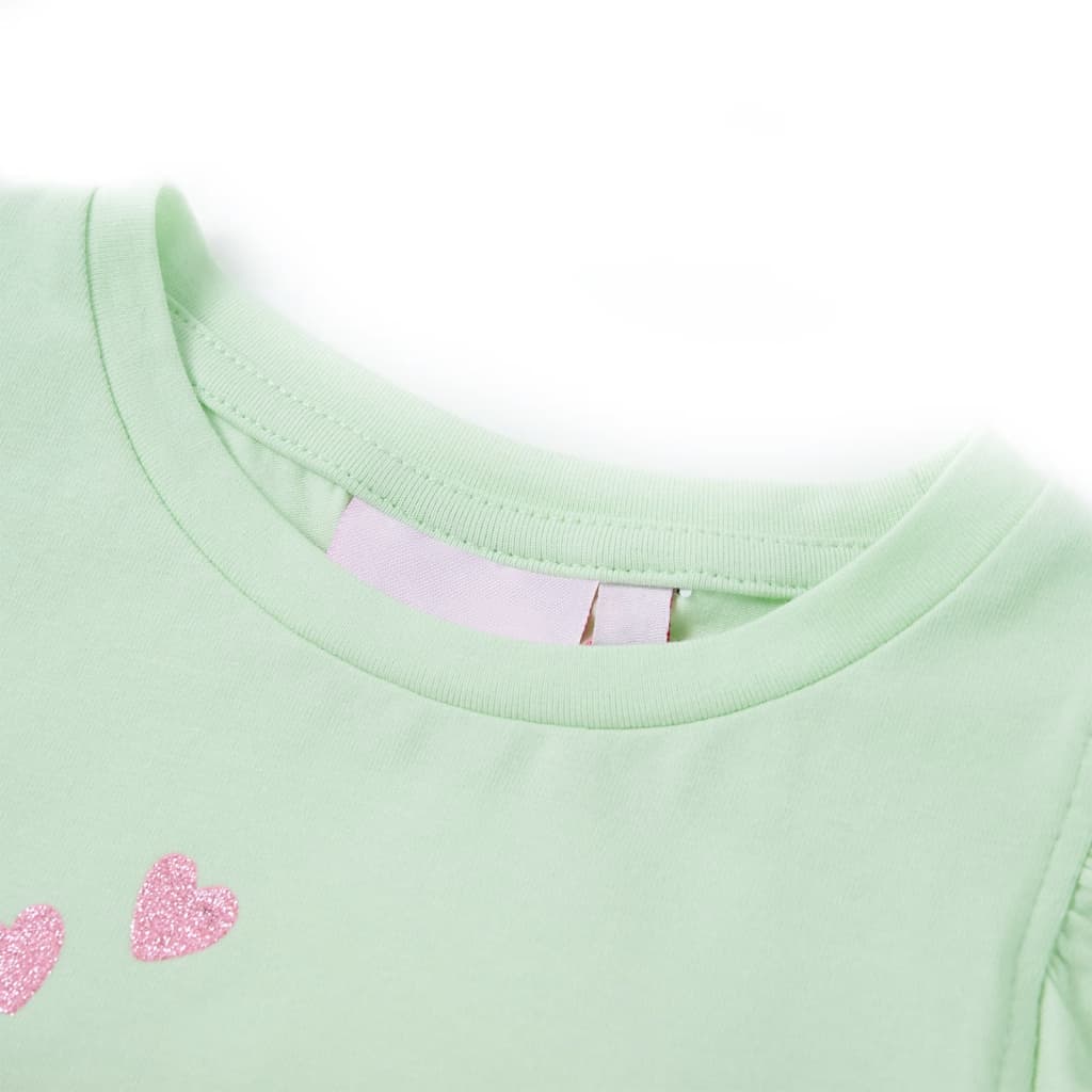 Camicia per bambini Vidaxl con increspatura sulle maniche 116 Greeno morbido
