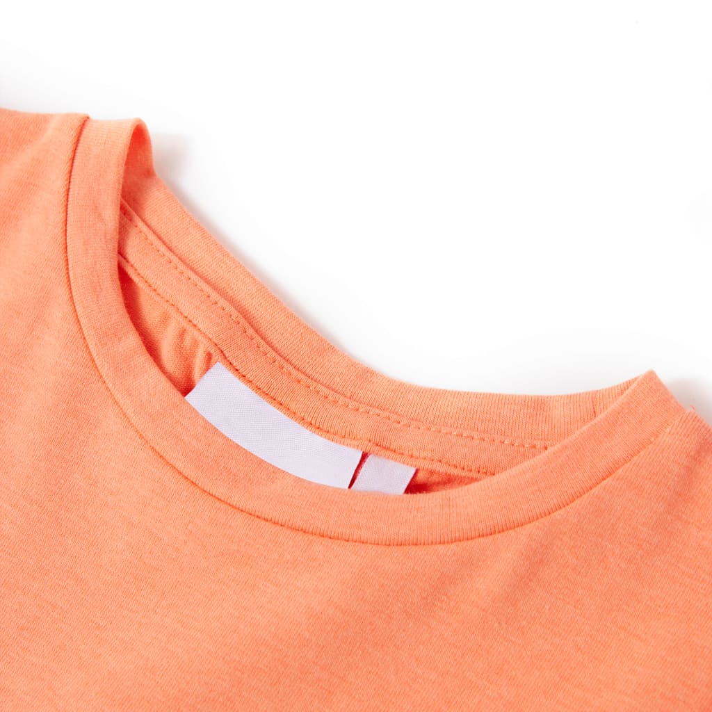 Camicia per bambini Vidaxl con maniche a berretto 116 Neonoranje