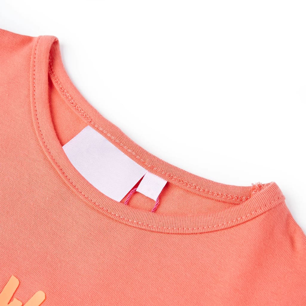 VidaXL Kindershirt 128 koraalkleurig