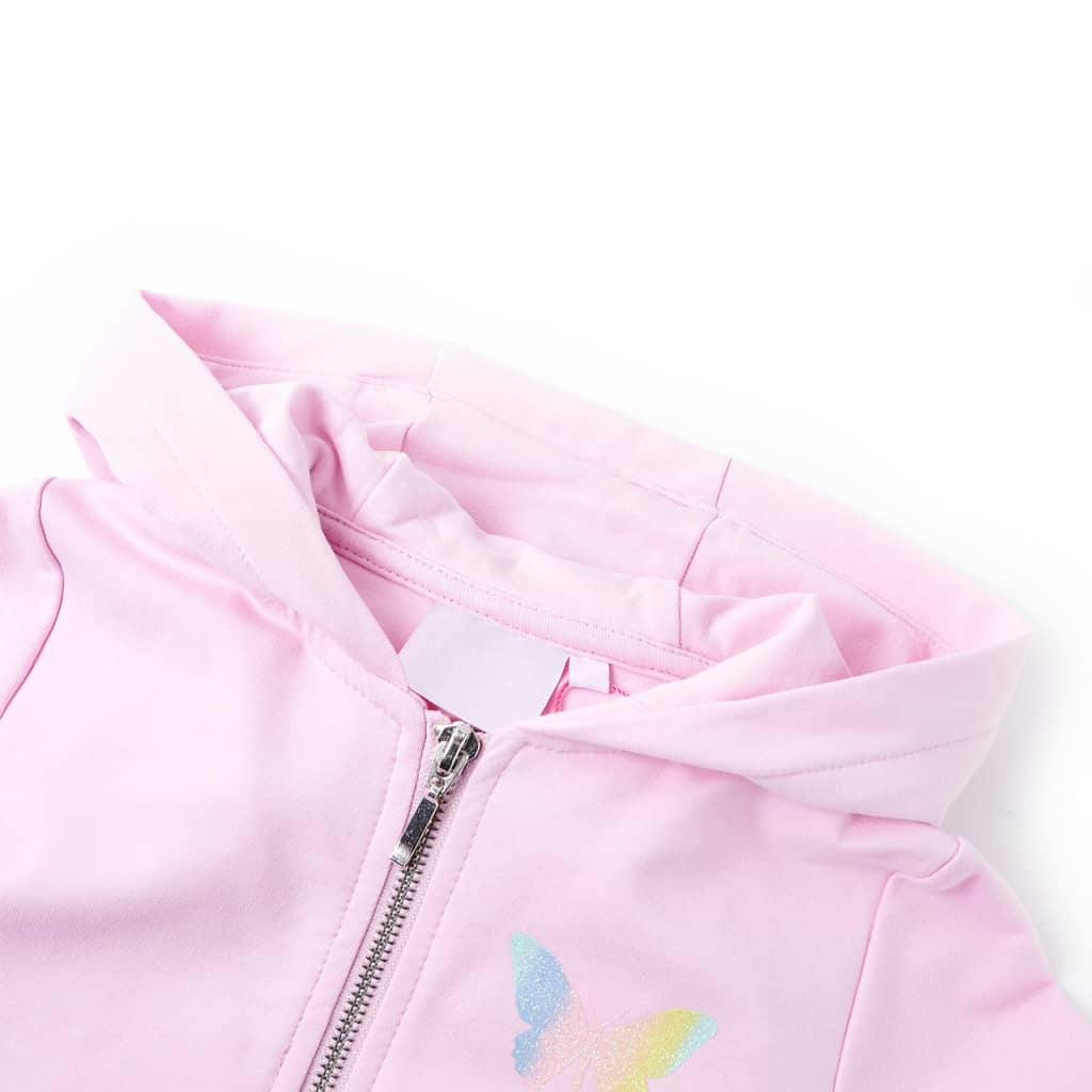Chaleco infantil de Vidaxl con capucha 104 rosa claro