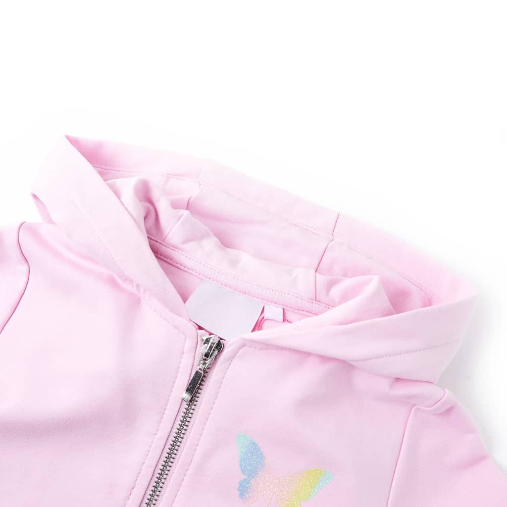 Vidaxl chaleco para niños con capucha 116 rosa claro