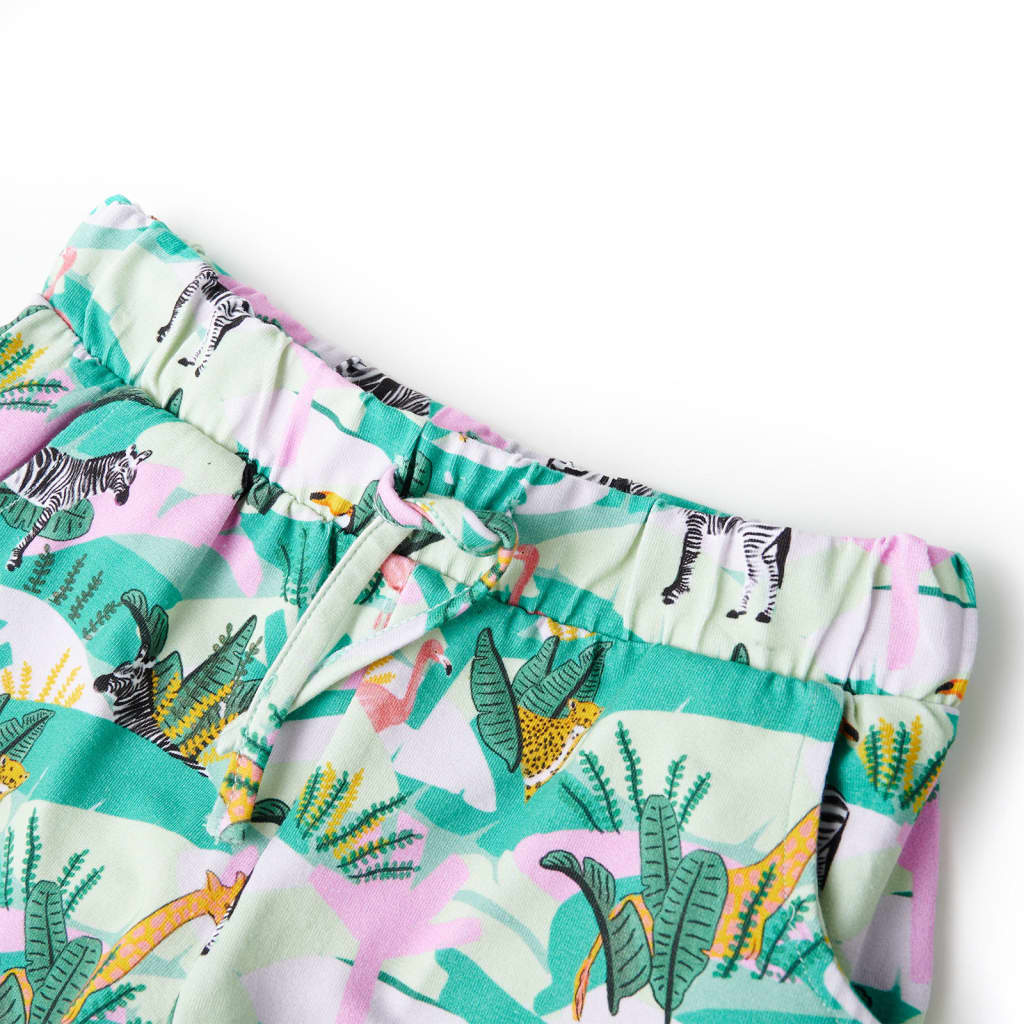 Vidaxl kindershorts met trekkoord 92 lichtmintkleurig