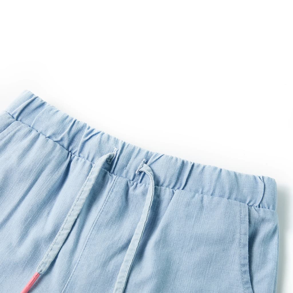 Vidaxl Shorts per bambini 128 Blu morbida