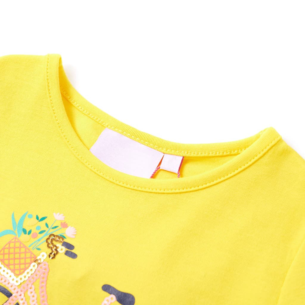 Vidaxl camisa para niños 128 amarillo