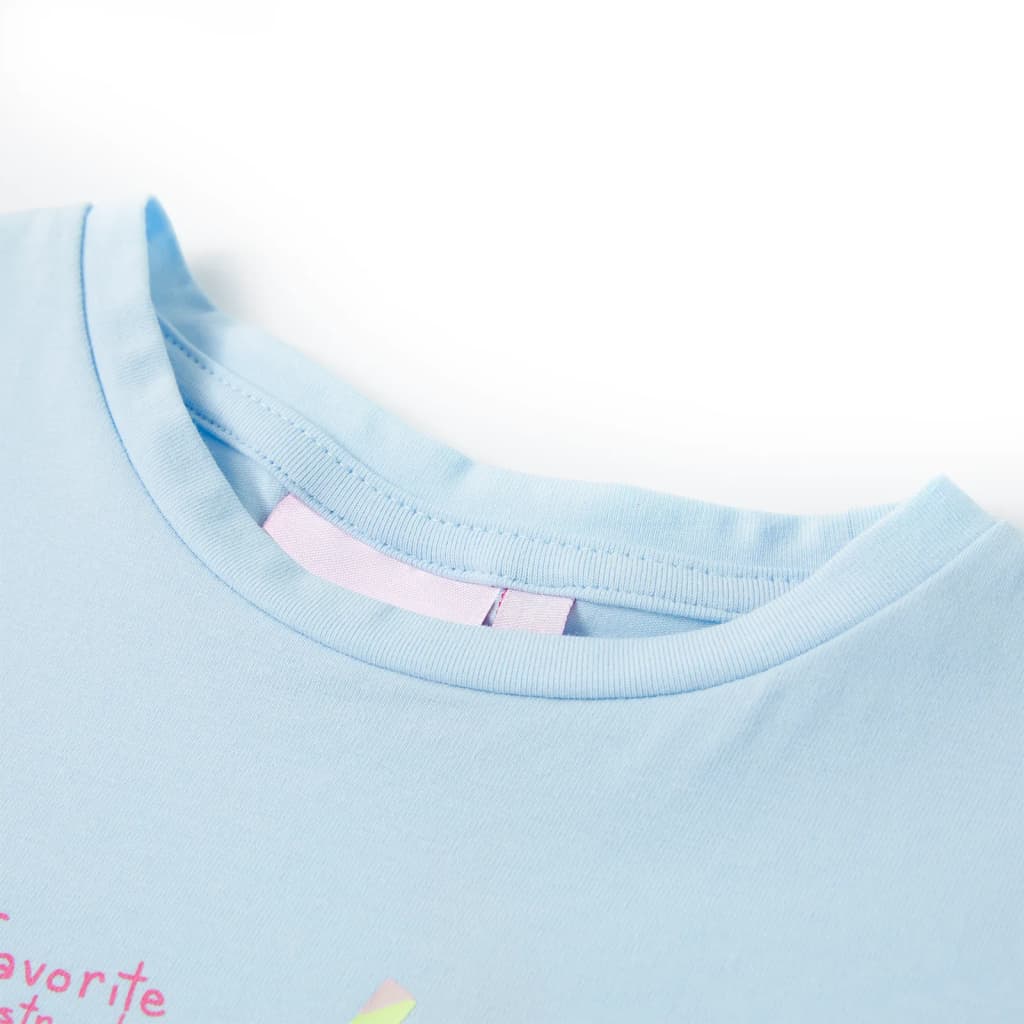 Vidaxl Camisa infantil 140 Azul suave
