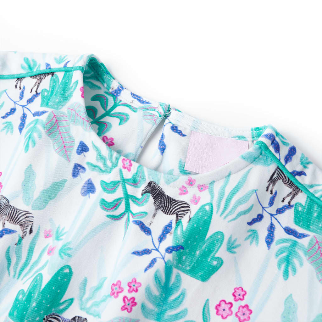 Vidaxl Vestido infantil 104 ECRU y Mint Dark Minted