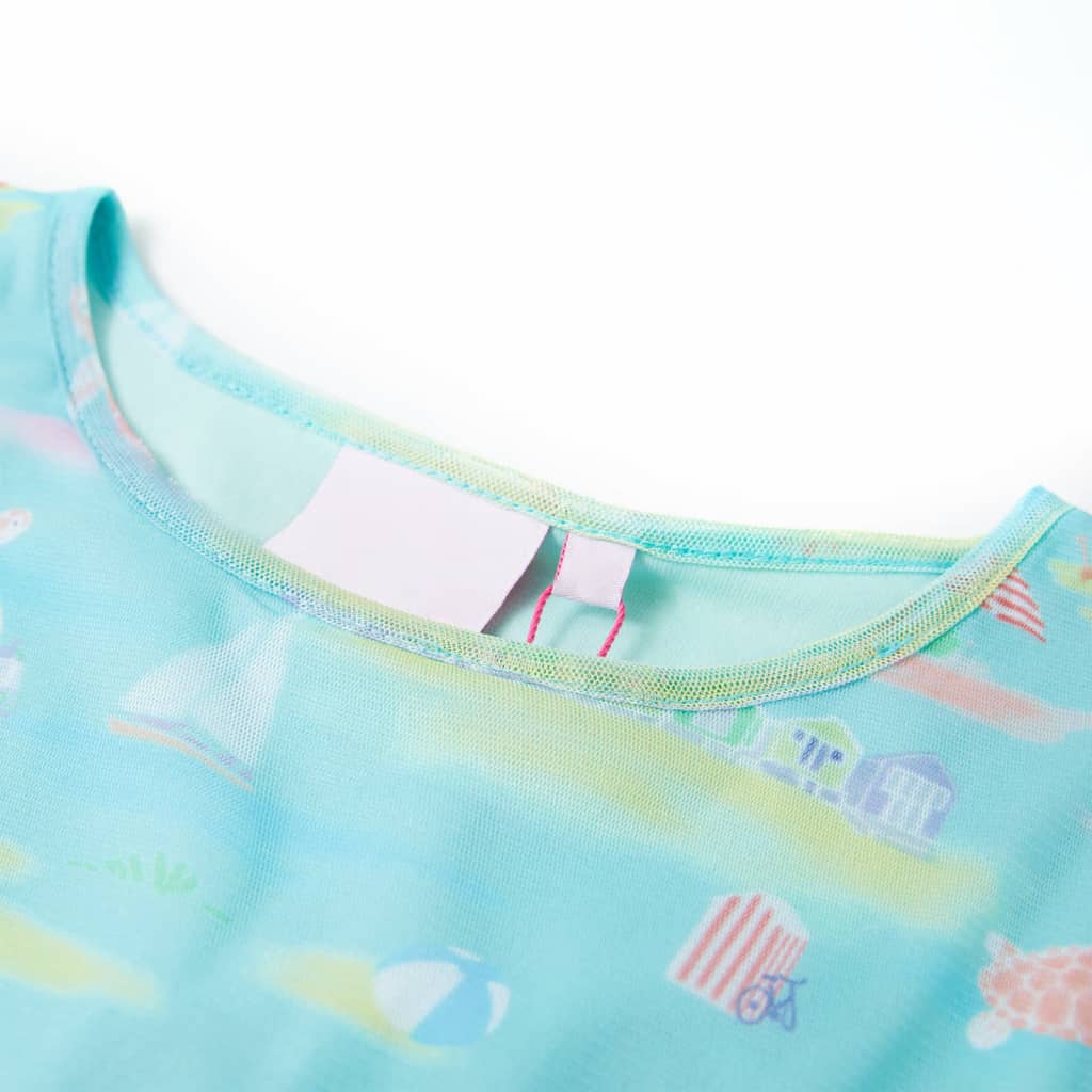 Vidaxl Vestido infantil 116 Azul claro